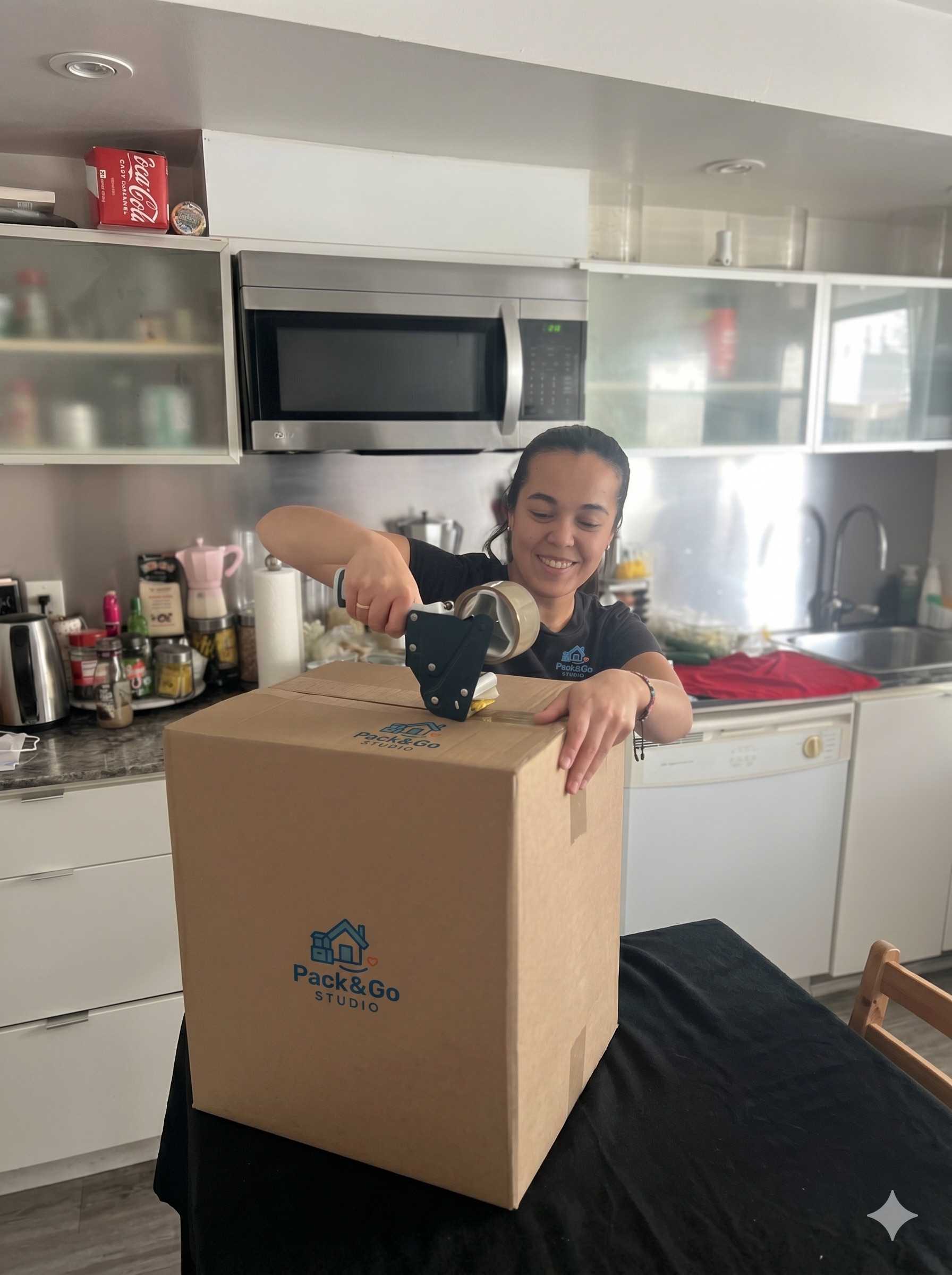 Carefully packed moving boxes prepared for an organized move